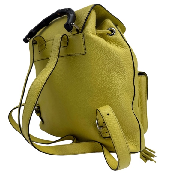 Gucci Cellarius Calfskin Medium Bamboo Backpack – Mimosa Flower - Picture 4 of 9